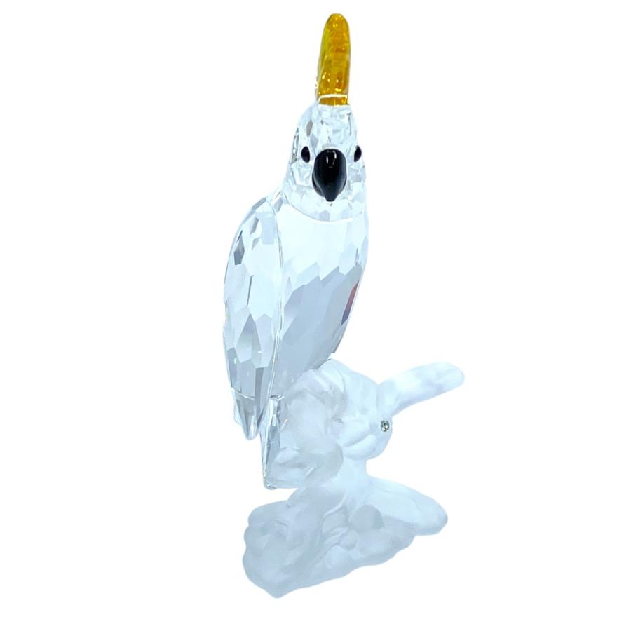美品 SWAROVSKI スワロフスキー Cockatoo バタンインコ オブジェ フィギュリン A7621NR000007 クリスタルガラス クリア イエロー | ZIPPO | 01
