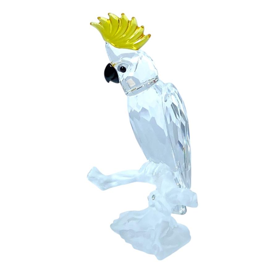 美品 SWAROVSKI スワロフスキー Cockatoo バタンインコ オブジェ フィギュリン A7621NR000007 クリスタルガラス クリア イエロー | ZIPPO | 02
