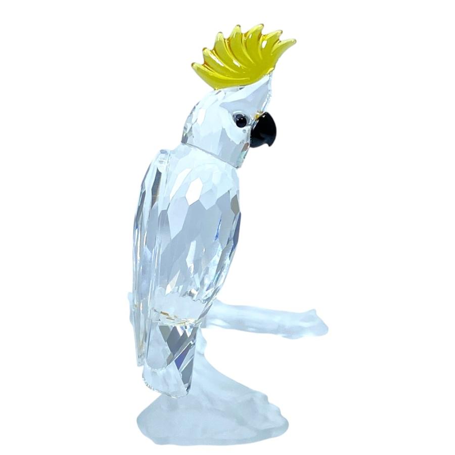 美品 SWAROVSKI スワロフスキー Cockatoo バタンインコ オブジェ フィギュリン A7621NR000007 クリスタルガラス クリア イエロー | ZIPPO | 04