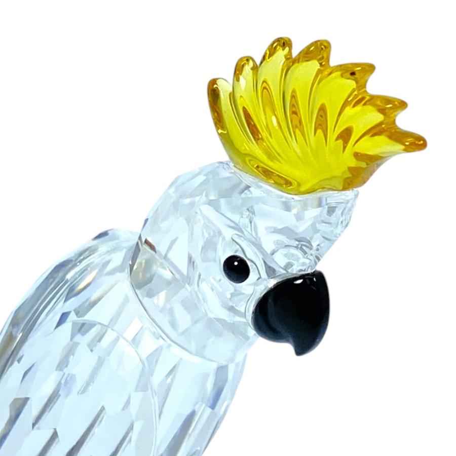 美品 SWAROVSKI スワロフスキー Cockatoo バタンインコ オブジェ フィギュリン A7621NR000007 クリスタルガラス クリア イエロー | ZIPPO | 05
