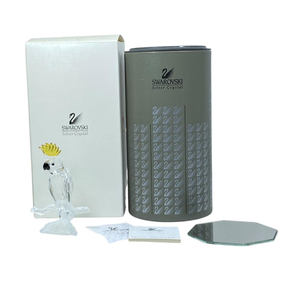 美品 SWAROVSKI スワロフスキー Cockatoo バタンインコ オブジェ フィギュリン A7621NR000007 クリスタルガラス クリア イエロー | ZIPPO | 09