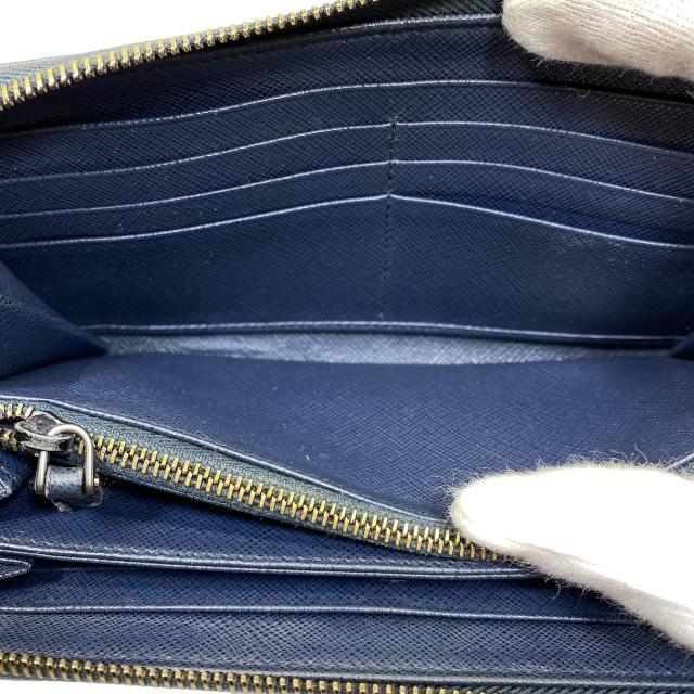 PRADA サイフ 中古・古着通販】PRADA (プラダ) 長財布 ブルー｜ブランド・古着
