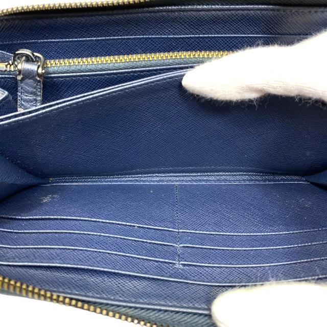 PRADA ネイビー レザー 長財布(札入れ) PRADA(プラダ) / 長財布/レザー/ネイビー/メンズ// | 中古品の