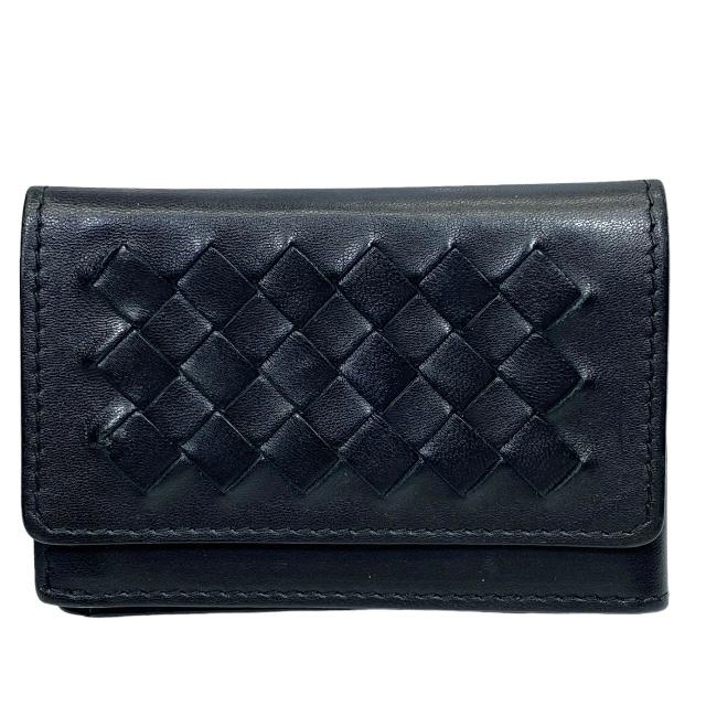 【値下げ】BOTTEGA VENETA イントレチャート ブラック名刺入れ BOTTEGA VENETA ボッテガヴェネタ 名刺入れ イントレチャート 革