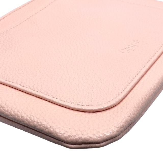 【美品】CHLOE クロエ レザーポーチ 黒ピンク クロエ Chloe Chloe クロエ 3つ折り財布 CHC23WP945L55 6L8