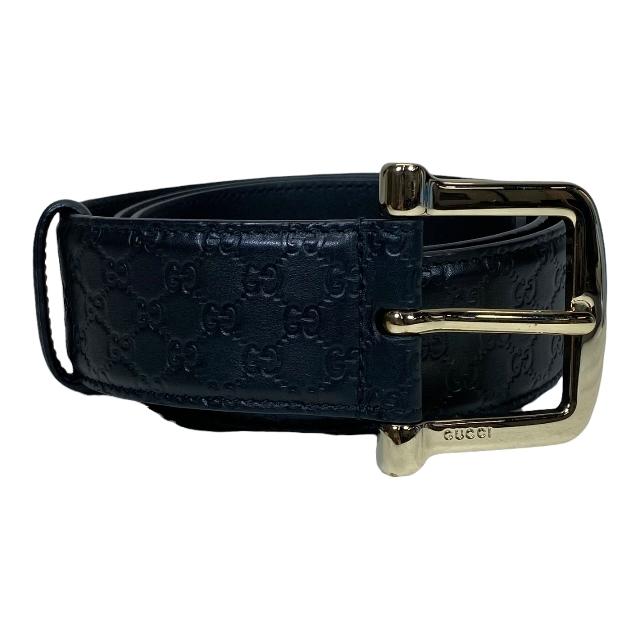 【美品】GUCCI グッチ ベルト グッチシマ GG柄 ピンバックル レザー ブラック×ゴールド 510309 [サイズ 90・36]  :0623-a2019n:SENSE Yahoo!ショッピング店 - 通販 - Yahoo!ショッピング
