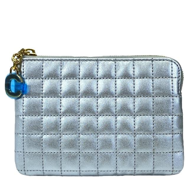CELINE セリーヌ Cチャーム キルティング カード コインポーチ CELINE 【美品】CELINE セリーヌ Cチャーム コインケース 小銭
