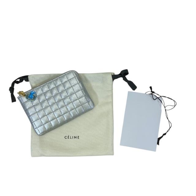 CELINE セリーヌ Cチャーム キルティング カード コインポーチ CELINE 【美品】CELINE セリーヌ Cチャーム コインケース 小銭