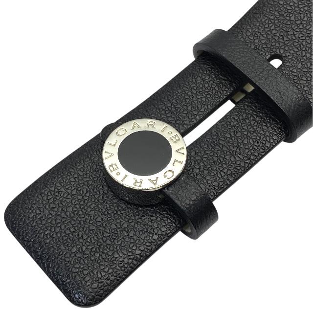 BVLGARI ブルガリ ブルガリブルガリ ベルト ラウンドロゴ ブラック  