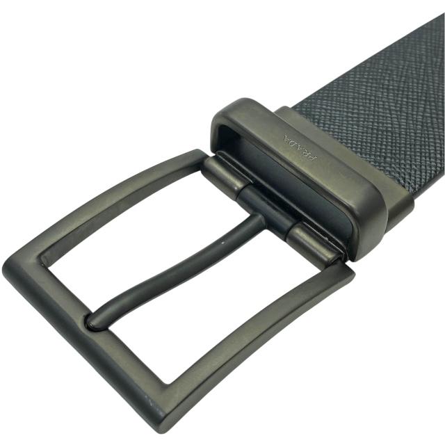 PRADAプラダ　サフィーノレザーベルト　マットブラック PRADA/プラダ_Men通販 | リバーシブル サフィアーノレザー