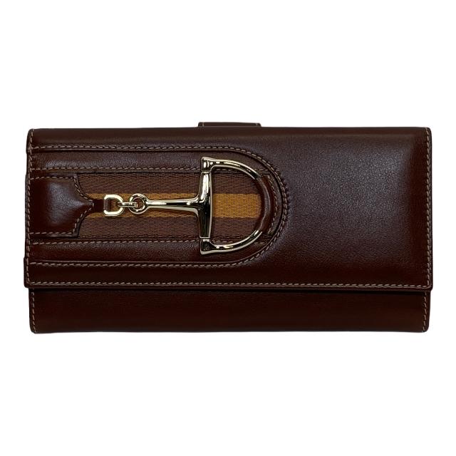 GUCCI グッチ 137375 長財布 フラップ式 お札入れ 小銭入れ ホース 