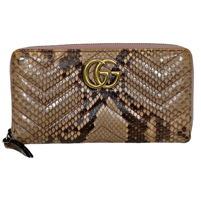 GUCCI グッチ 長財布 札入れ 小銭入れ パイソン GG-