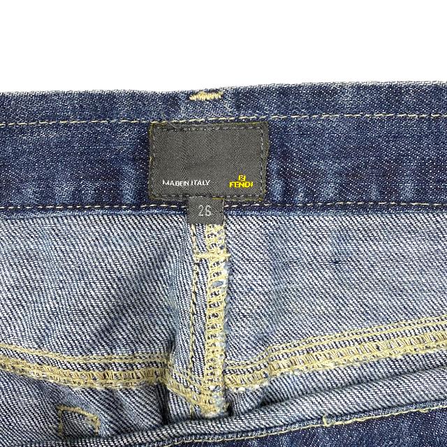 FENDI フェンディ デニム スカート ボトムス ひざ丈スカート バック  