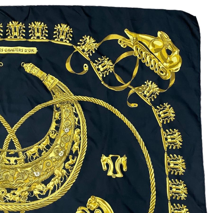 HERMES（エルメス） Les Cavaliers d'Or 黄金の騎士 カレ90 スカーフ