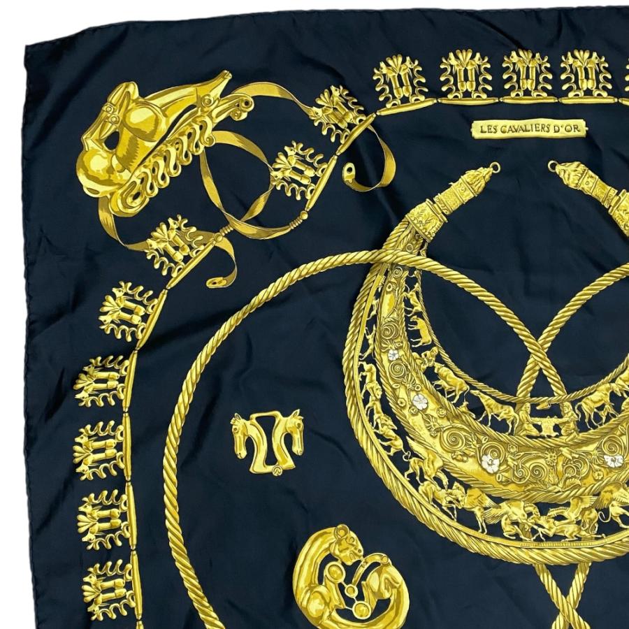HERMES（エルメス） Les Cavaliers d'Or 黄金の騎士 カレ90 スカーフ