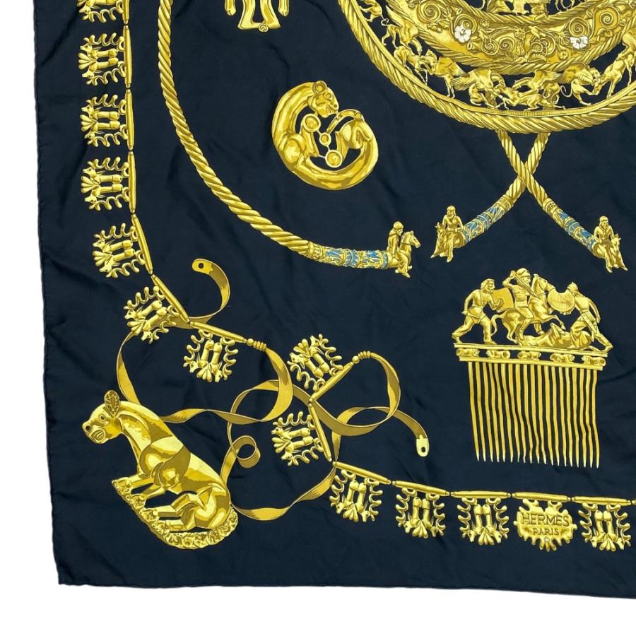 HERMES（エルメス） Les Cavaliers d'Or 黄金の騎士 カレ90 スカーフ