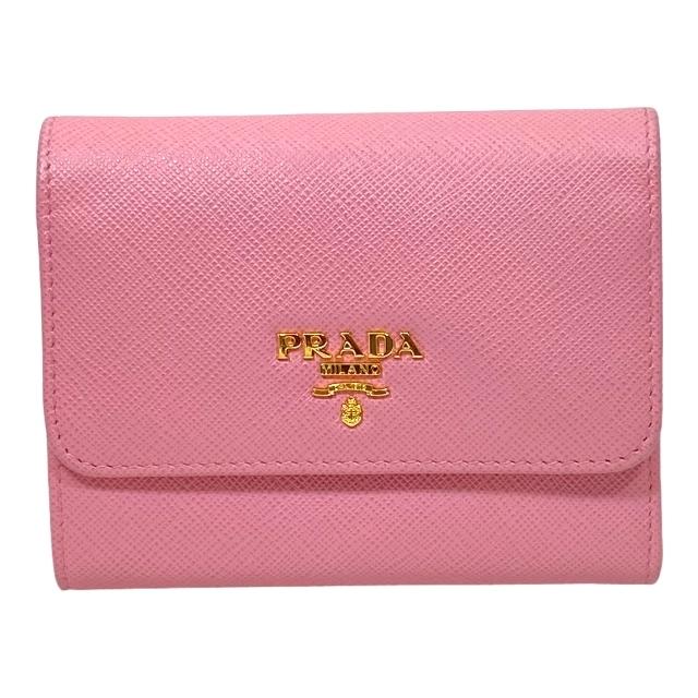 PRADA プラダ 1MH840 三つ折り財布 コンパクトウォレット 良品