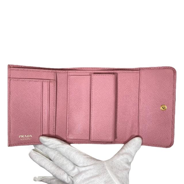 PRADA プラダ 1MH840 三つ折り財布 コンパクトウォレット 良品