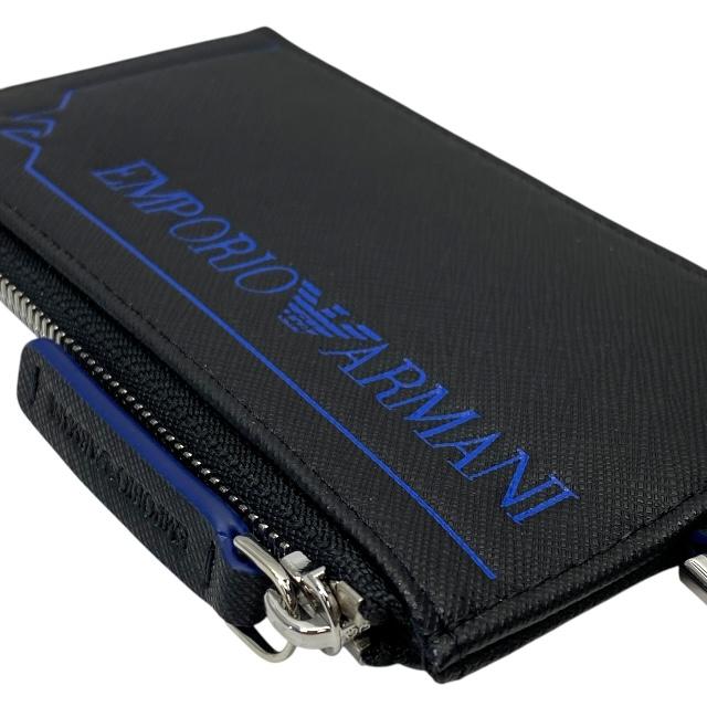 エンポリオアルマーニ　新品　メンズ　ストラップ付きフラグメントケース(ブラック) エンポリオアルマーニ 新品 メンズ ストラップ付きフラグメント