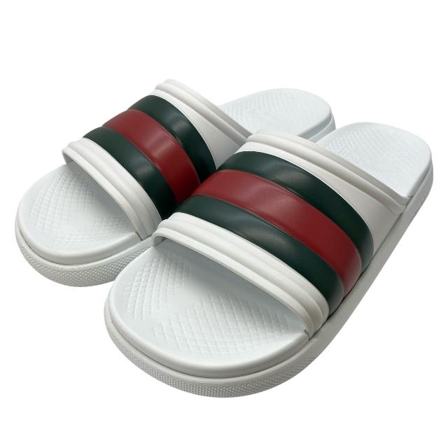 【新品】GUCCIラバースライドサンダル 26cm 新品】GUCCIラバースライドサンダル 26cm