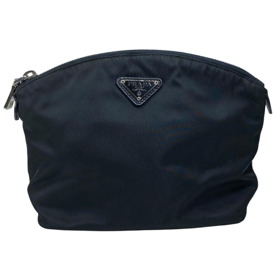 PRADA（プラダ） トライアングル ロゴ ポーチ メイクポーチ 化粧ポーチ