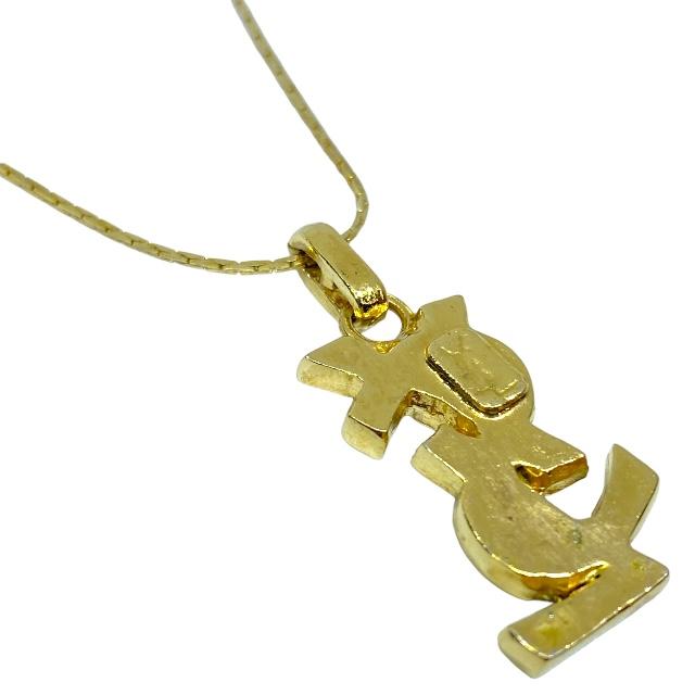 SAINT LAURENT イブサンローラン YSLロゴ ネックレス ペンダント