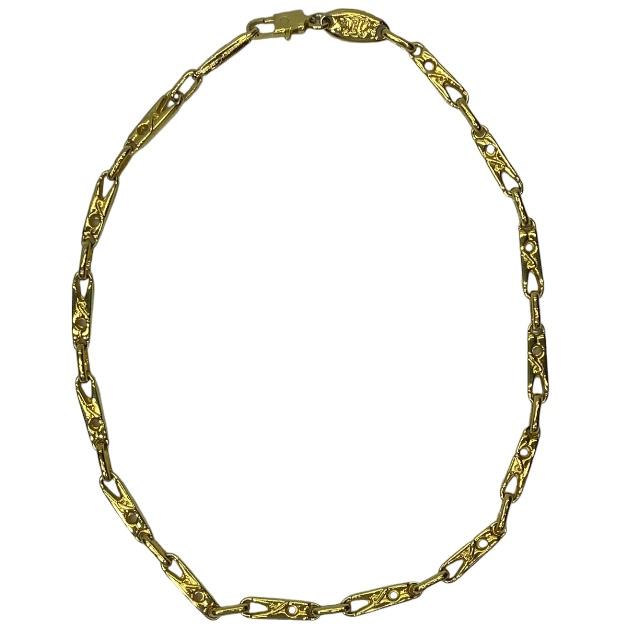 セリーヌ　マカダム　サークル　ゴールド　ロゴ　チェーン　ネックレス CELINE - ☆CELINE☆ ネックレス マカダム サークル 喜平