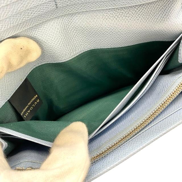 BVLGARI ブルガリ 38897 ブルガリブルガリ ロゴクリップ 長財布 二つ折り 財布 ロングウォレット サックス ライトブルー 水色 BVLGARI（ブルガリ） 38897 ブルガリブルガリ ロゴクリップ 長財布 二