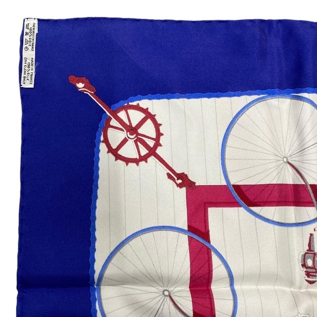 HERMES エルメス カレ90 LES BECANES 自転車 大判 スカーフ ストール 