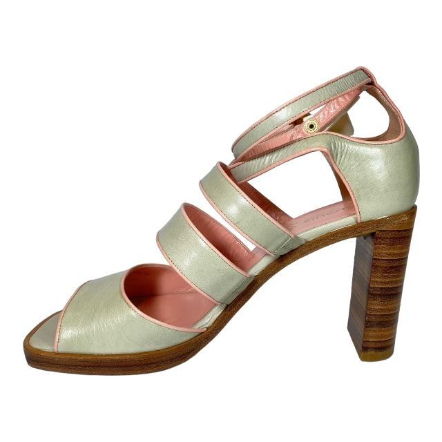 今だけ★24cm LOUIS VUITTON ルイヴィトン ヒール サイズ37 LOUIS VUITTON ルイ ヴィトン サンダル ヒール 靴 オープントゥ