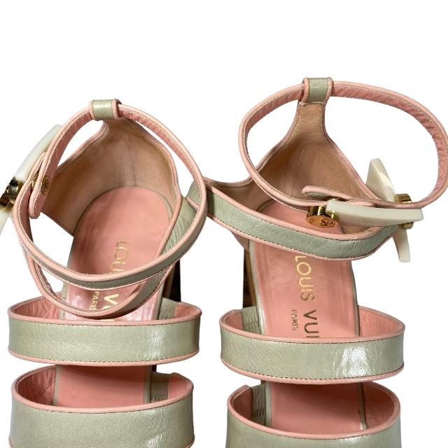 LOUIS VUITTON ルイ ヴィトン サンダル ヒール 靴 オープントゥ