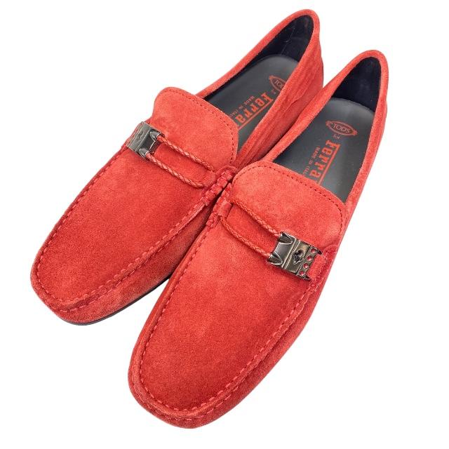 未使用】TODS トッズ Ferrari フェラーリ シューズ ローファー 