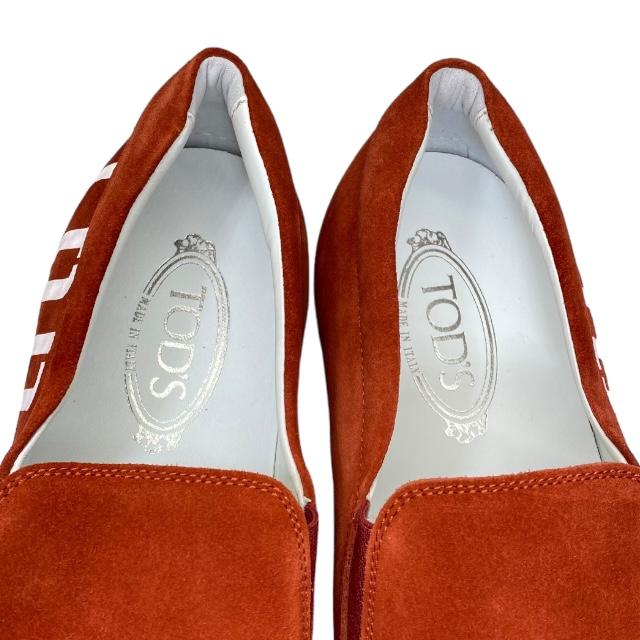 未使用品✨TOD'S　デッキシューズ　TOD'Sロゴ　レザー×スウェード　赤白 TOD'S（トッズ） 【未使用】TODS スリッポン シューズ スニーカー 靴