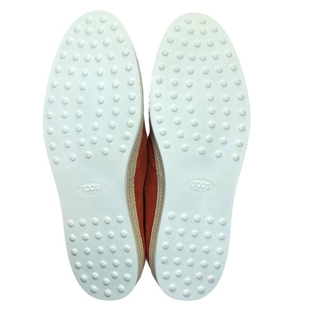 未使用品✨TOD'S　デッキシューズ　TOD'Sロゴ　レザー×スウェード　赤白 TOD'S（トッズ） 【未使用】TODS スリッポン シューズ スニーカー 靴