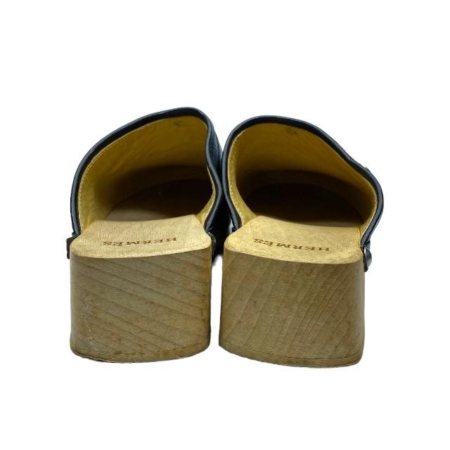 HERMES エルメス サボ サンダル シューズ ミュール セリエボタン  