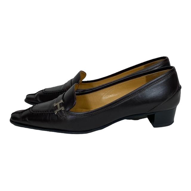 HERMES エルメス ローファー パンプス 靴 スクエアトゥ チャンキー