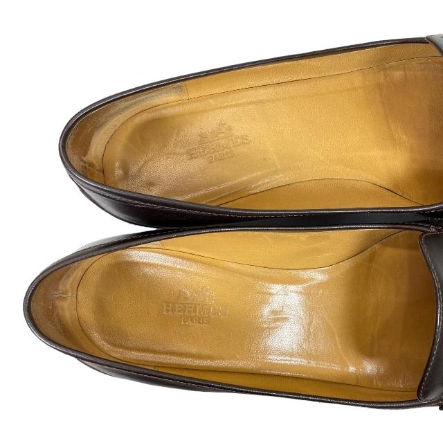 HERMES エルメス ローファー パンプス 靴 スクエアトゥ チャンキー