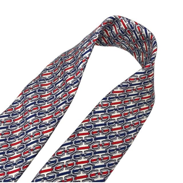 GUCCI（グッチ） ネクタイ ホースビット ストライプ 総柄 ロゴ シルク