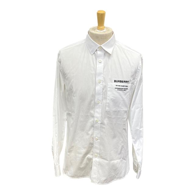 【美品】BURBERRY ホワイト 長袖カットソー M Tシャツ・カットソー BURBERRY Printed t-shirt
