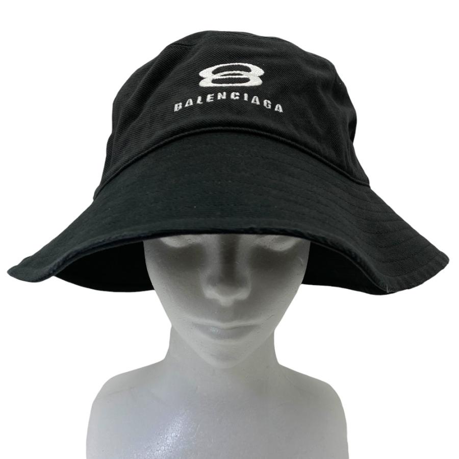 【新品】BALENCIAGA バレンシアガ バケットハット 帽子 BALENCIAGA（バレンシアガ） 未使用 ロゴエンブロイダリー ダメージ