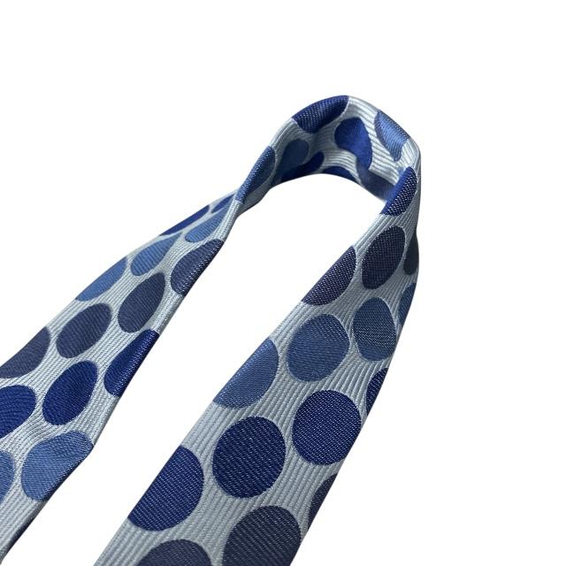 ✨未使用✨希少色✨GUCCI ドットストライプ　GG柄　ブルー　ネクタイ GUCCI（グッチ） ネクタイ ドット柄 水玉 ストライプ ロゴ シルク