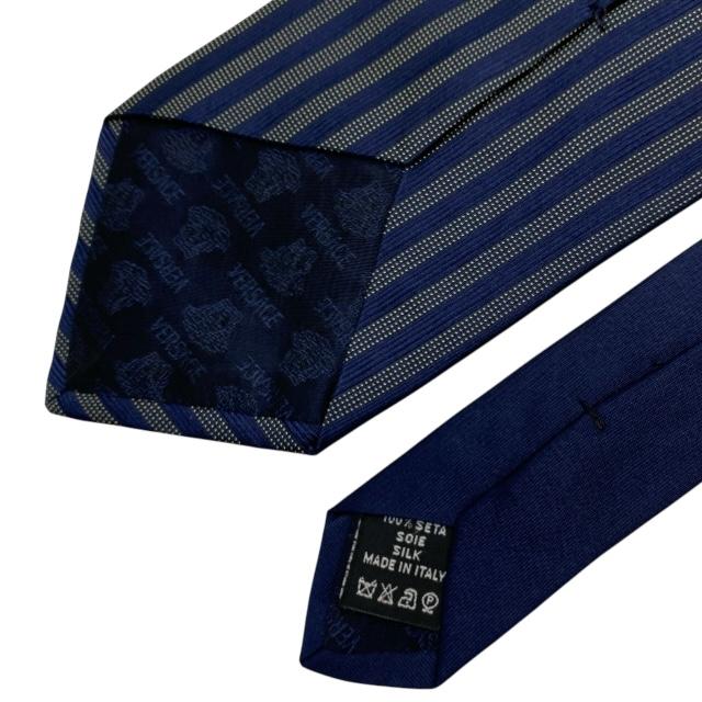 GIANNI VERSACE ヴェルサーチ ネクタイ メデューサ ストライプ