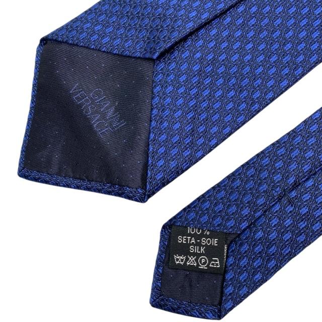 GianniVersaceネクタイ【美品】#7 GIANNI VERSACE ジャンニヴェルサーチ ネクタイ メデューサ柄 ブルー
