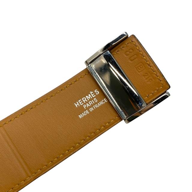 エルメスベルト！ブルージーン✖️ブラック！80サイズ！シルバー