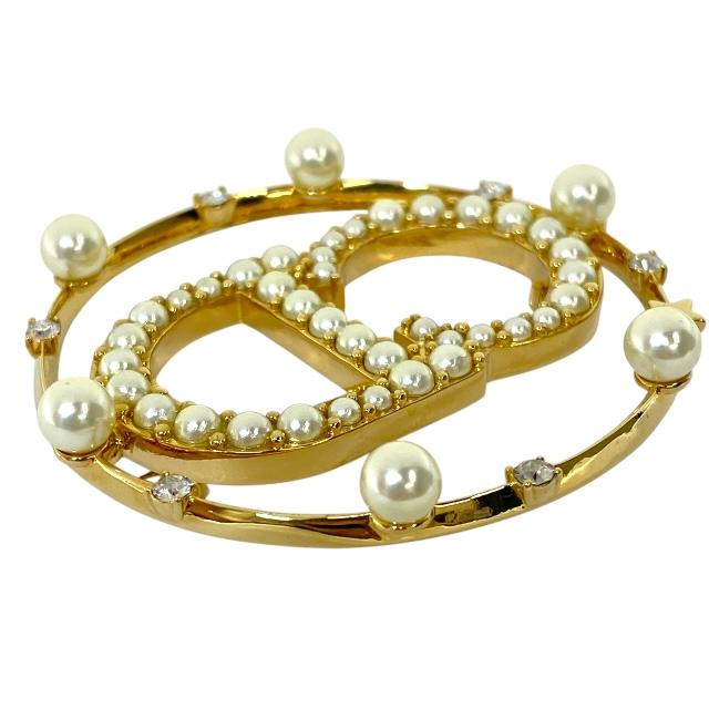 ［美品］現行　ディオール　CLAIR D LUNE ラインストーン　ブローチ Christian Dior - ［美品］現行 ディオール CLAIR D LUNE ライン