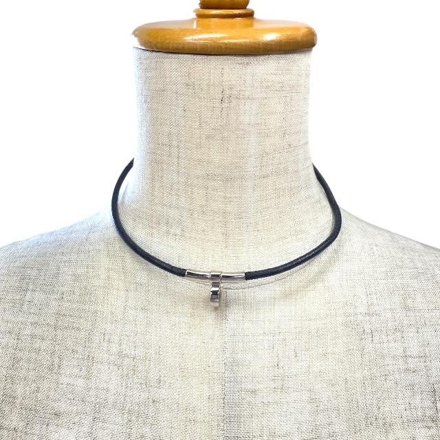 HERMES エルメス ブレスレット レザー アクセサリー チョーカー シルバー HERMES 美品 エルメス グレナン チョーカー ネックレス レザー