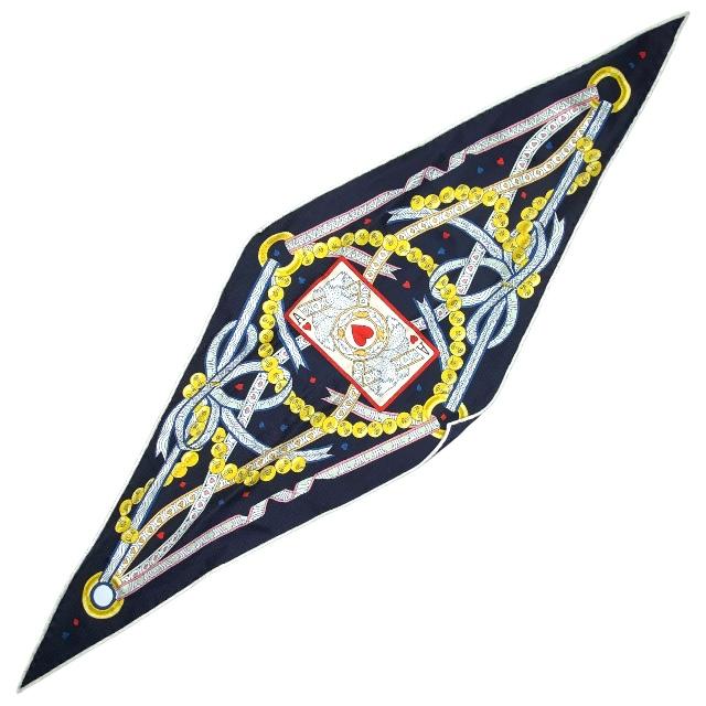 ✨❤️新品❤️HERMES ロサンジュ トランプ スカーフ✨ HERMES 【美品】HERMES エルメス スカーフ ロサンジュナノ Dame