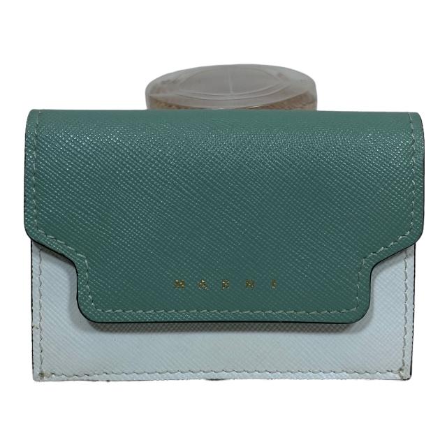 MARNI マルニ 三つ折り 財布 サフィアーノ 折財布 ミニウォレット  