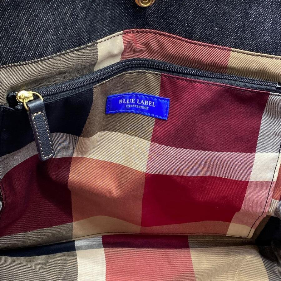 バーバリーブルーレーベル ハンドバッグ バニティポーチ ロゴ金具 ホースロゴ BURBERRY BLUE LABEL（バーバリーブルーレーベル） デニム