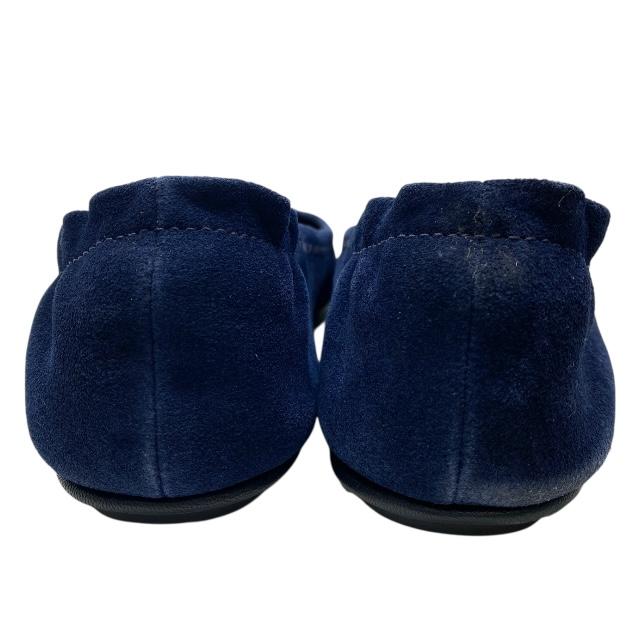 トリーバーチ 57247 ミニートラベル バレエシューズ フラットシューズ ロゴ スエード ネイビー TORY BURCH [サイズ7.5] TORY BURCH（トリーバーチ） 57247 ミニートラベル バレエシューズ